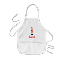 Your Name Here! Custom Letter I Teddy Bear Santas Aprons