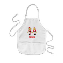 Your Name Here! Custom Letter M Teddy Bear Santas Aprons