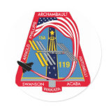 YOUR_NAME_HERE STS-119 Logo stickers