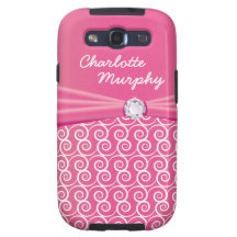 Your Name Jewel Silk Pink Samsung Galaxy S3 Cover