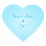 Your Names 4 Ever Heart Stickers - Blue