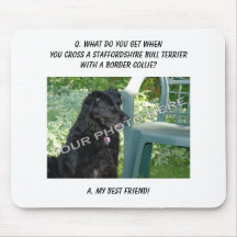 Your Photo! Friend Staffordshire Bull Terrier Mix Mouse Pads