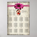 Your Photo Fuchsia Gerber Daisy Seating Chart posters