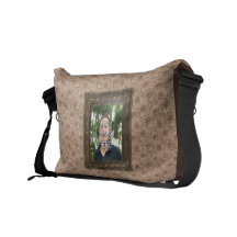 Your Photo Here Wood(Print) Frame Messenger Bag