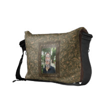 Your Photo Here Wood(Print) Frame Messenger Bag