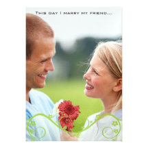 Your Photo Wedding Invitation with Sunflower