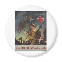 Your Red Cross Is At His Side Refrigerator Magnets
