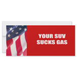 Your SUV sucks gas Custom Rack Card