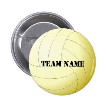 Your Team's Name Volleyball Button