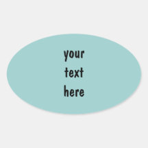 Your Text Here Oval Stickers