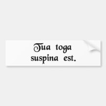 Your toga is backwards. bumper stickers