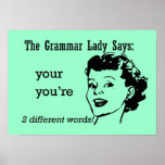 Your, You're Poster posters