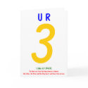 You're 3 cards