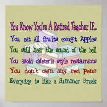 You're a Retired TEACHER IF...Art Print
