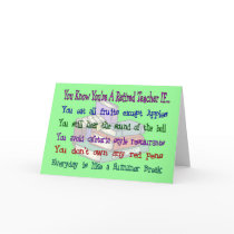 You're a Retired TEACHER IF... Greeting Card