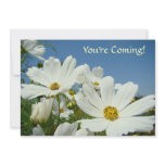 YOU'RE COMING Party Invitations White Daisy Flower