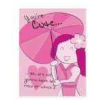 You're Cute - Sakura valentine postcards