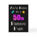 You're Invited 50th, Birhday, Party cards