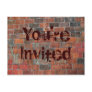 You're Invited brick wall Postcards