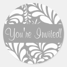You're Invited Fern Flora Envelope Sticker Seal
