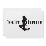 'You're Invited' Pin Up Girl Silhouette Invitation