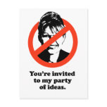 You're invited to my party of ideas postcard