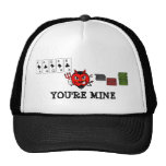 You're Mine Devil Poker Ball Cap Mesh Hats