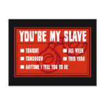 You're My Slave postcards