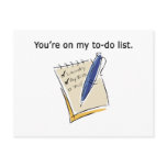 You're On My To Do List postcards