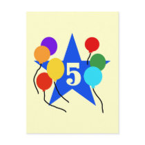 You're the Star 5th Birthday Tshirts and Gifts Postcards