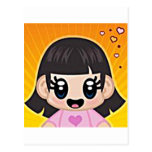 yourri girl pink post card