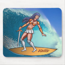 Yuko Vallis Mousepad Surfer Girl