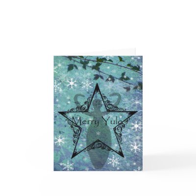 yule card goddess by amygrennell