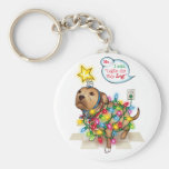 Yule Dog Keychain