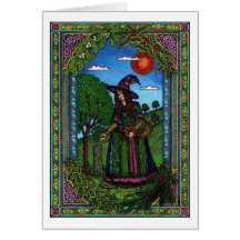 Yule, evergreen two greeting cards