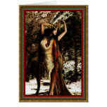 Yule Holly Goddess Greeting Card
