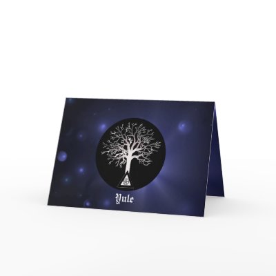 Yule-Let Light Shine On Yule Card by Singletree3