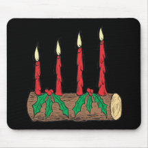 Yule Log Mousepad