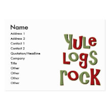 Yule Logs Rock Christmas Design Business Cards