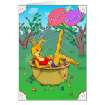 Yumi Bunny vs Easter Egg Basket (Easter Card)