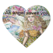 Yumi sugai. The angel of the pearl shellfish. Heart Sticker