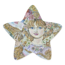 Yumi sugai.The angel of the pink Christmas rose. Sticker