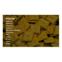 Yummy Cheese crackers Business Card Templates