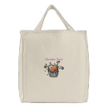 Yummy Chocolate Heart Candy Tote, Chocolate Freak embroidered bags
