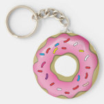 Yummy Doughnut with Icing and Sprinkles Key Chains