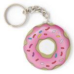 Yummy Doughnut with Icing and Sprinkles keychains