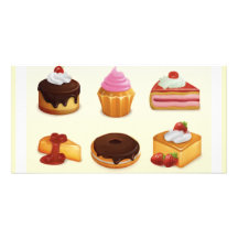 yummy icon set photo greeting card