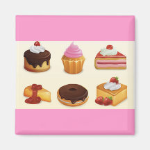 yummy icon set refrigerator magnet