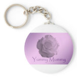 YUMMY MUMMY key chain lilac pink rose keychains