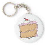 yummy piece of cake keychains